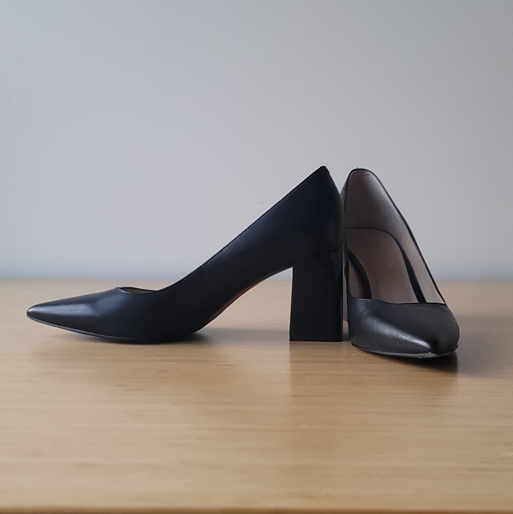 Zala Black Heel Pointy Toe Pump